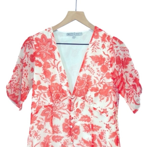 Hope & Ivy Long Floral Print Dress Size 8 - Picture 4 of 15